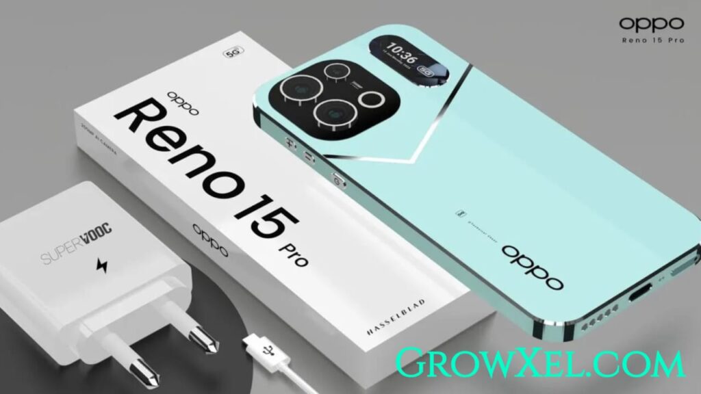 OPPO Reno 15 Series smartphone with 50MP camera, AMOLED display, and premium curved design shown in vibrant colors.